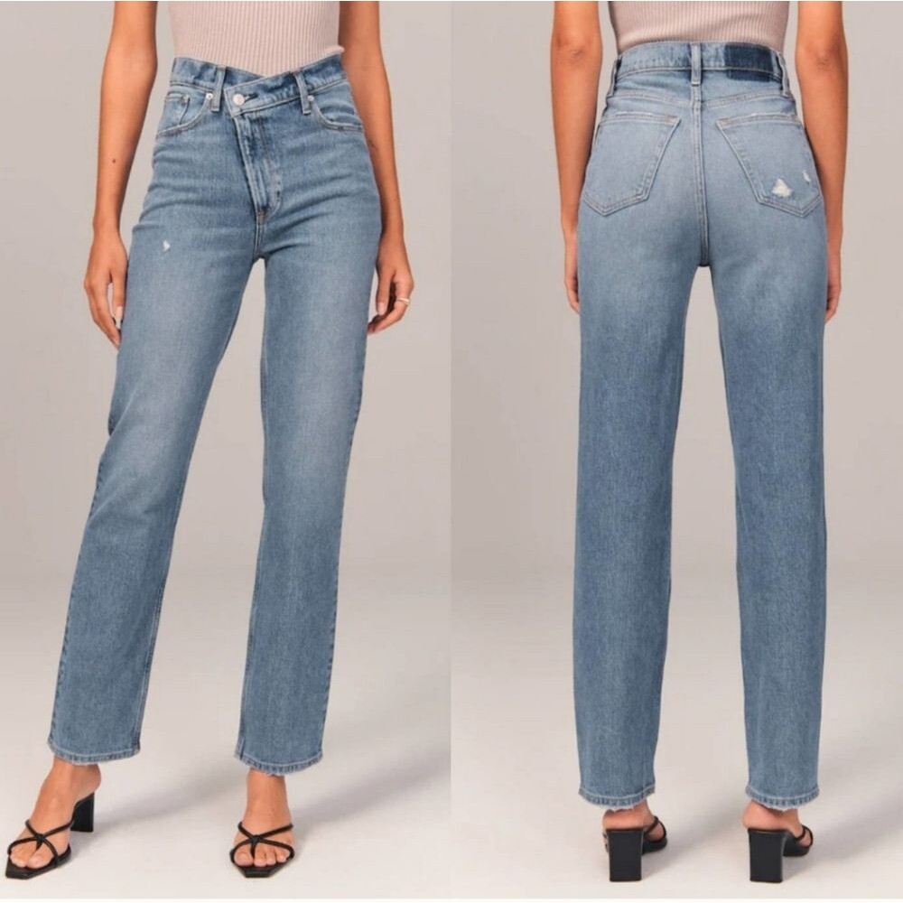 Abercrombie & Fitch 90s Straight Ultra High Rise Crossover Jean Size 32